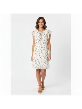 *The Kooples Silk Floral Knee Length Dress 100% Silk French Designer XXS
